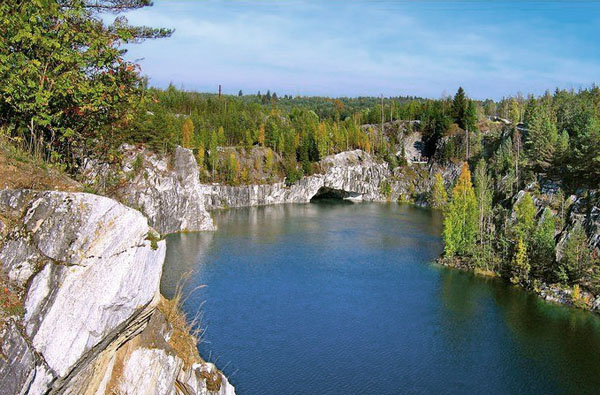 Горный парк Рускеала. Рускеальские водопады 
