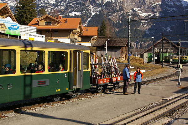 WAB - Wengernalpbahn, Switlerland. Kleine Scheidegg to Grindelwald, Lauterbrunnen to Wengen, Lauterbrunnen to Kleine Scheidegg