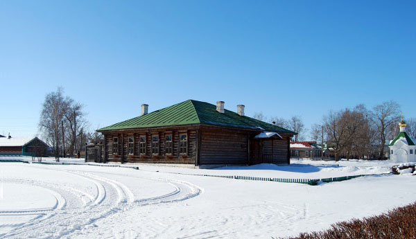 Рязанская область музей Есенина Константиново зимой. Konstantinovo Esenin museum