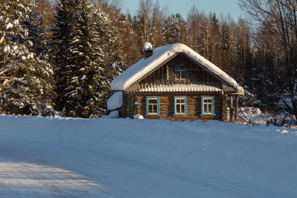 Вологодская область Палема церковь зимой