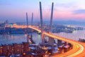 Владивосток мост ночью