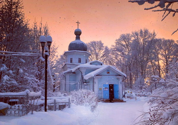 Вельск церковь зима Архангельская область