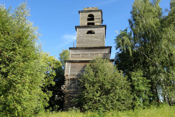 деревянная колокольня Ильинское Краснобаковский район Нижегородская область