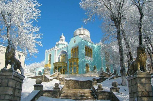 достопримечательности Железноводск Дворец Эмира Бухарского зимой