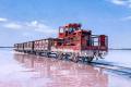 розовое озеро Бурсоль железная дорога поезд Алтайский край
